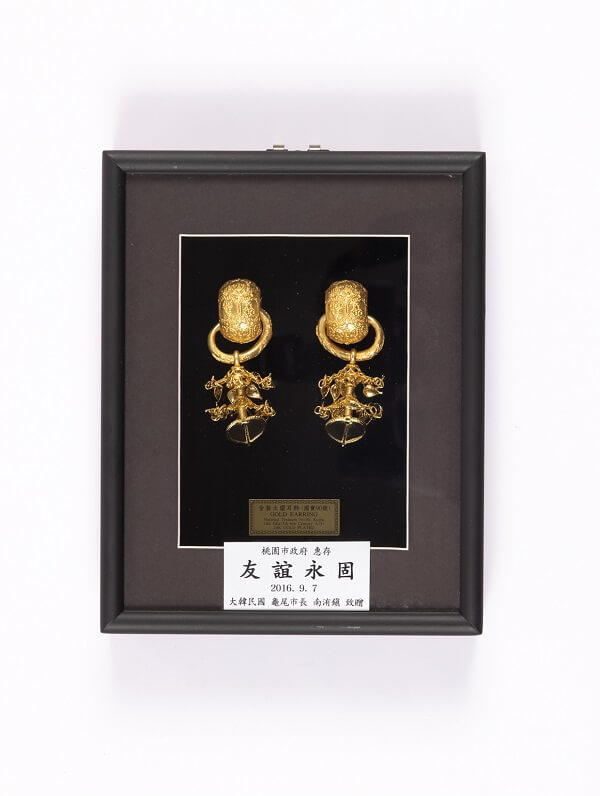 Gold ringed earrings