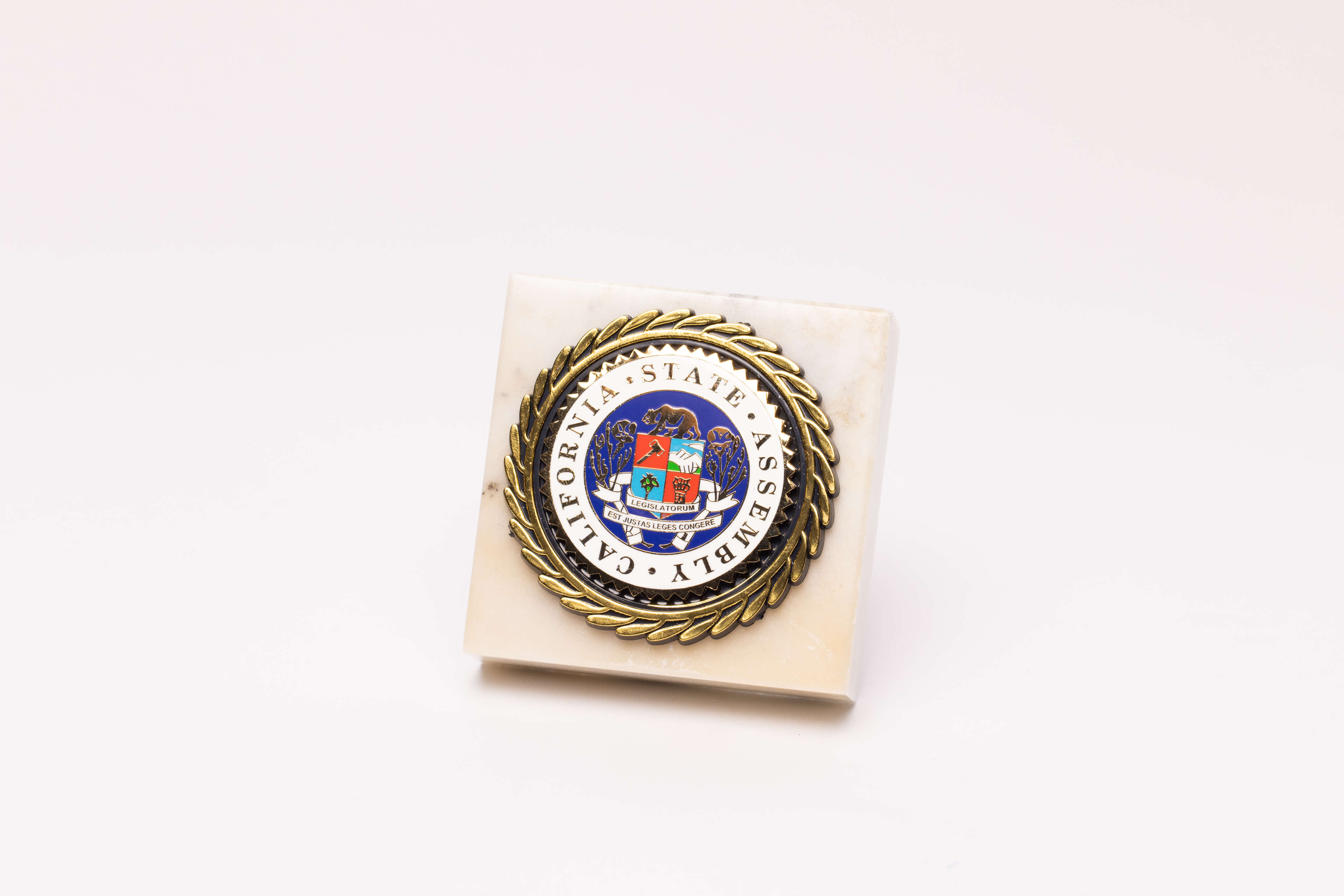 加利福尼亞州眾議會紙鎮-圖片