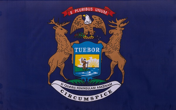 密西根州旗圖片